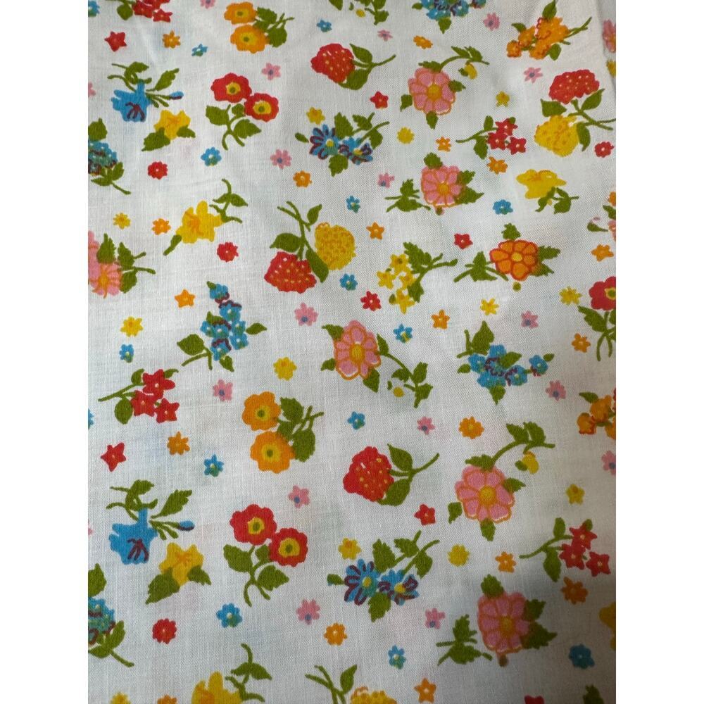 Vtg JCPenney Fashion Manor colorful floral full fitted bed sheet & pillowcases
